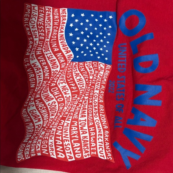 Old Navy Red USA Flag Dog Shirt Size Small - Picture 4 of 5